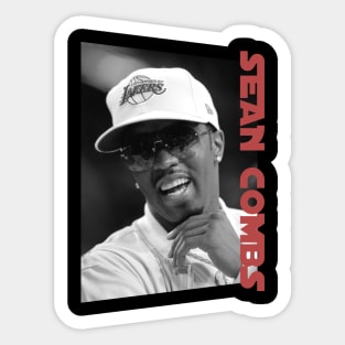 smiley sean combs - monochrome style Sticker